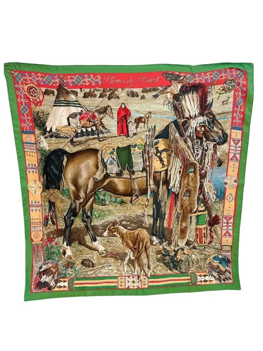 Hermes Carre 90 Les Cheyenne Scarf